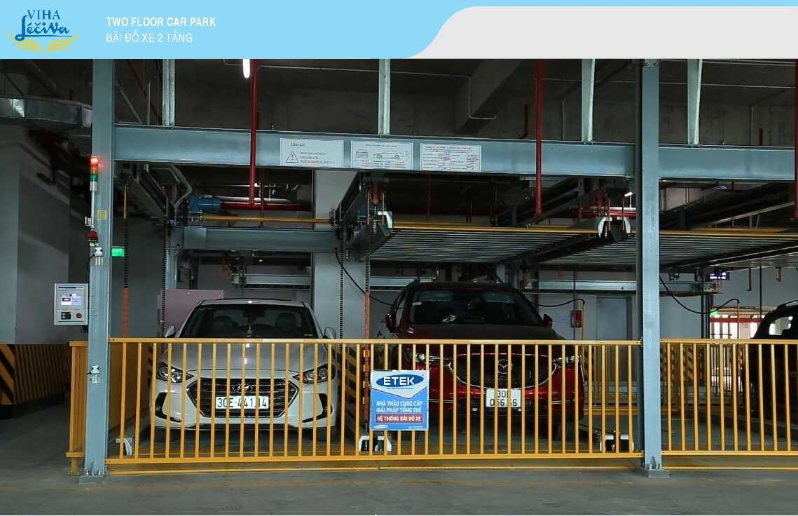 Hệ thống 3 tầng hầm rộng và đỗ xe thông minh tại Viha Complex - Viha Leciva